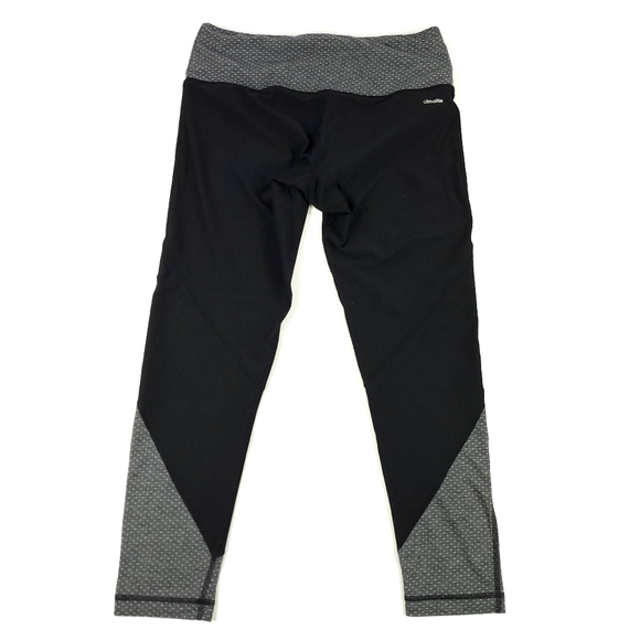 Adidas Womens Black Gray Capri Leggings SzM - Picture 3 of 9